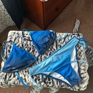 Gradient Blue Bikini Swimwear